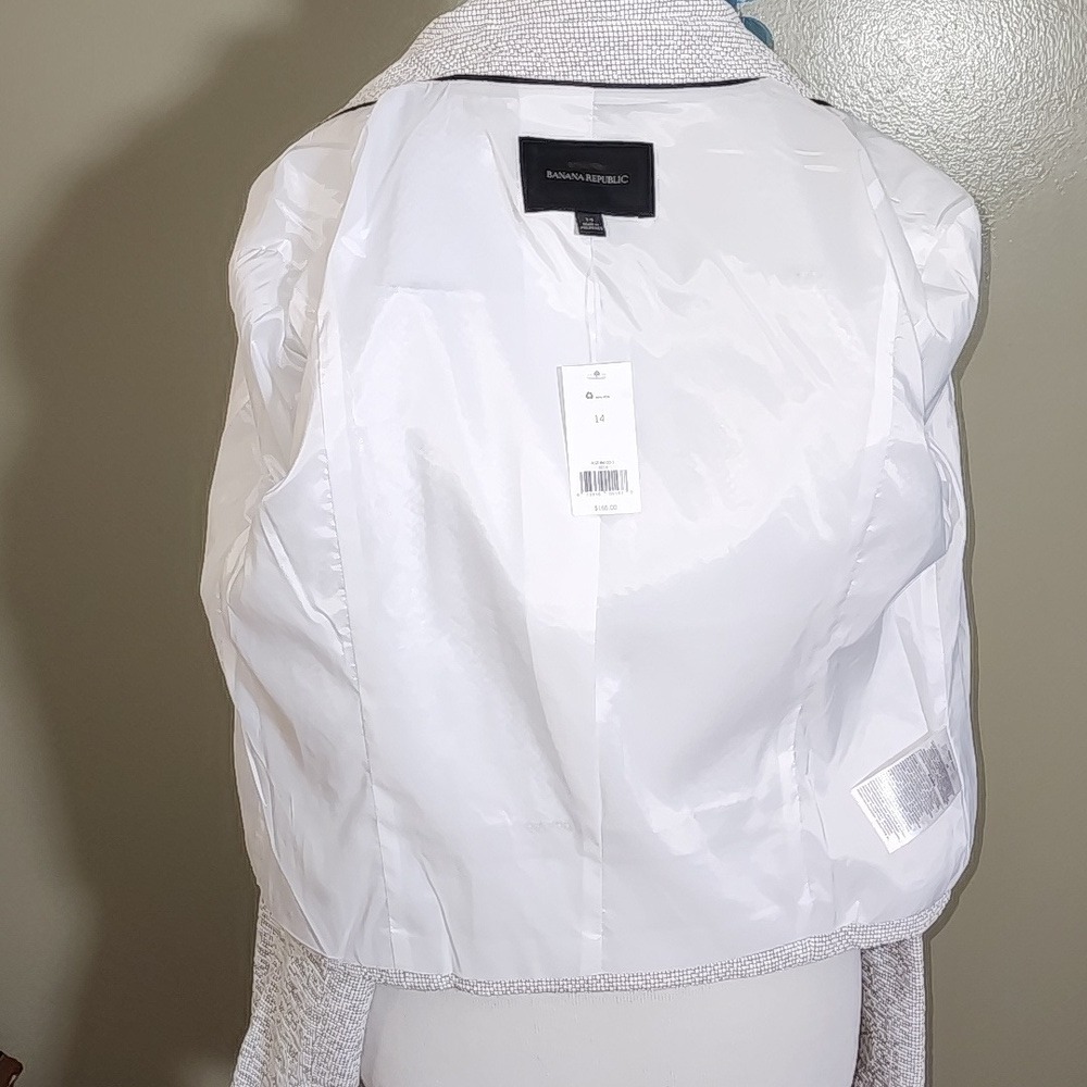 NWT Banana Republic Cropped Moto Jacket Size 14 - Picture 14 of 15